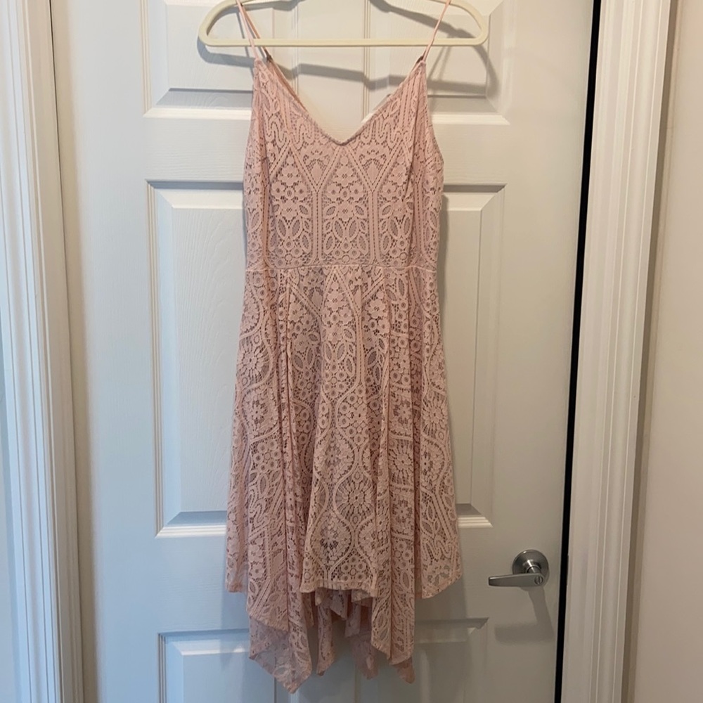Express Pink Lace Dress
